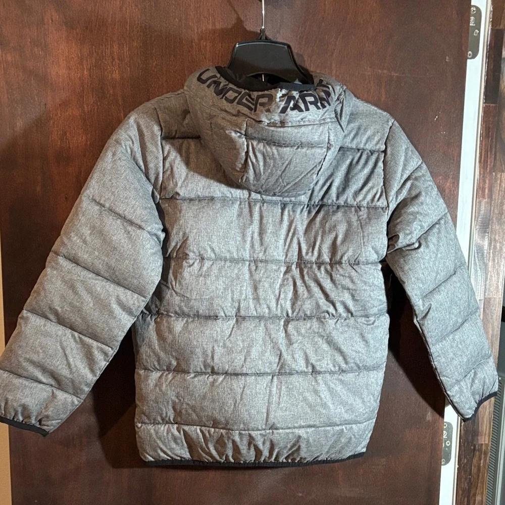 Under Armour Storm Pronto Puffer Jacket Coat Hooded Gray- NWOT